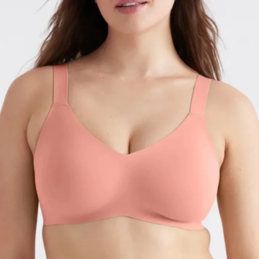 Knix Evolution V-neck Padded Bra Sz 6+ Pink Ginger